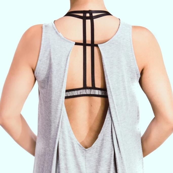 Heather Gray Casual Keyhole Top