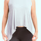 Heather Gray Casual Keyhole Top